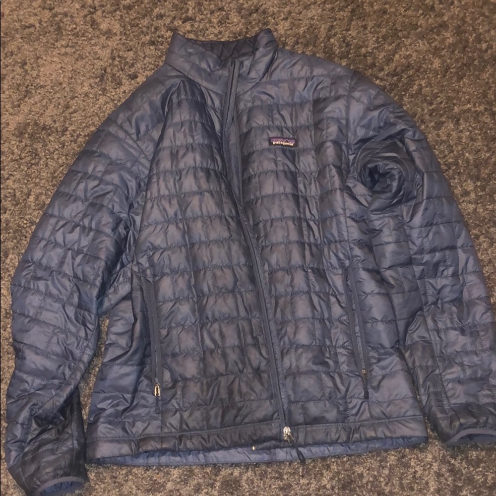 Patagonia down jacket, square patterned